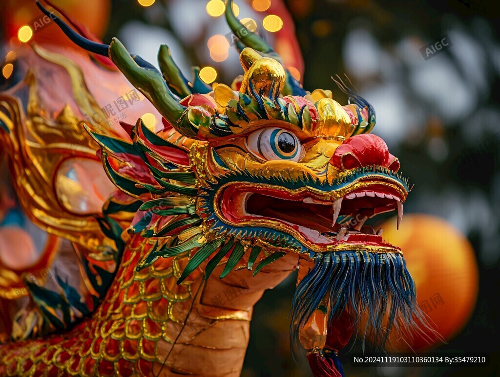 一夜魚龍舞彩燈龍頭