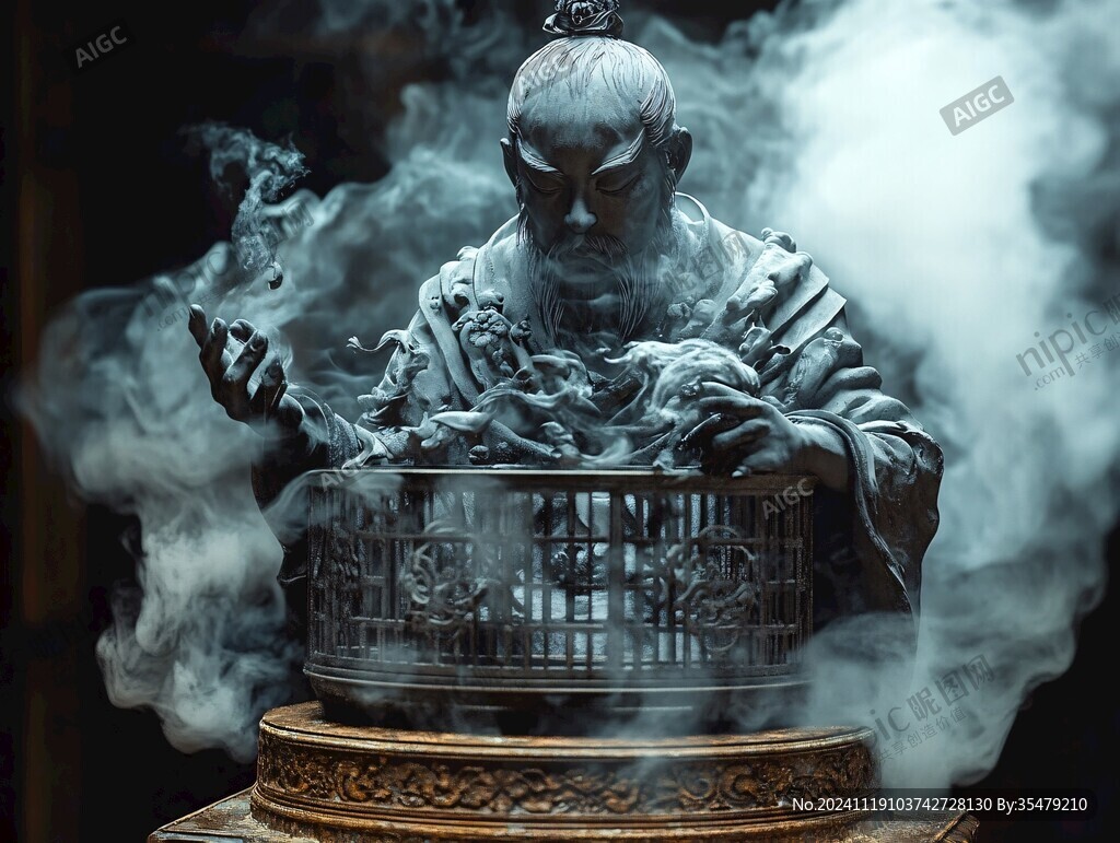 騰云駕霧仙人局部特寫