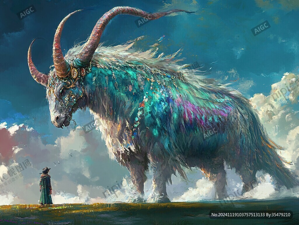 牦牛插畫