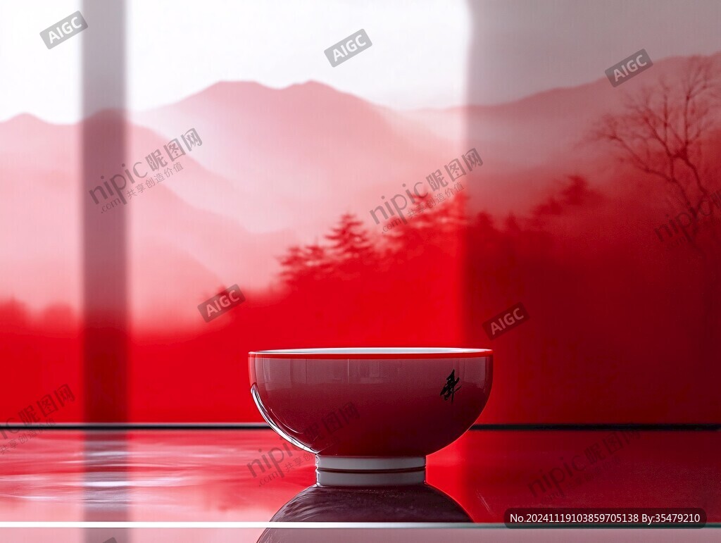 紅色美食場景