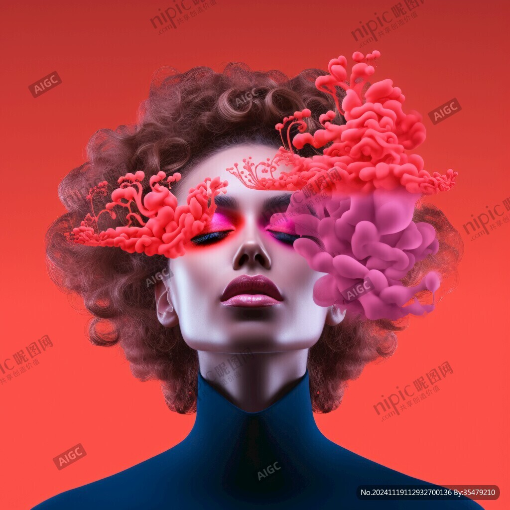 美女創意插畫