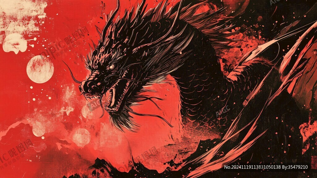 古風龍插畫