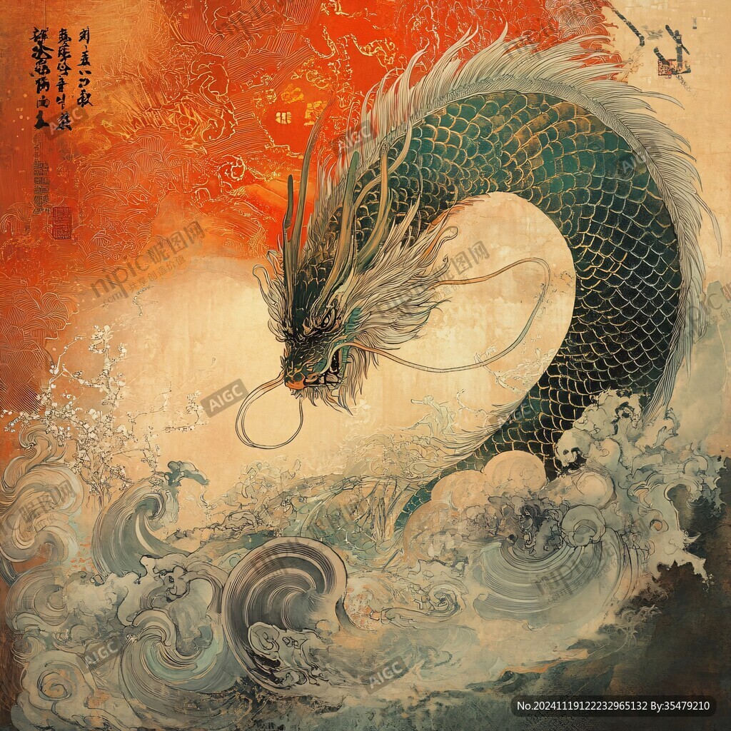 龍吐水壁紙