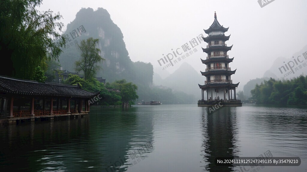 水中樓塔