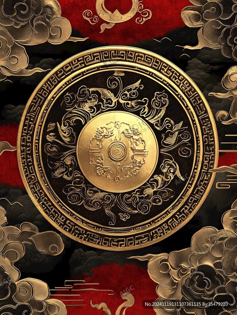 日進(jìn)斗金底紋