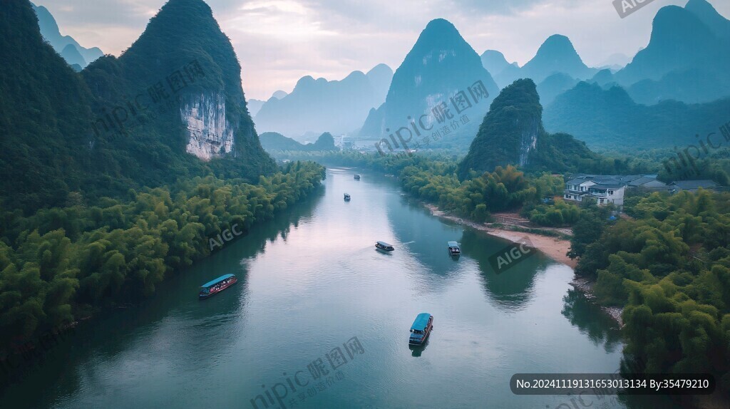 唯美漓江風光
