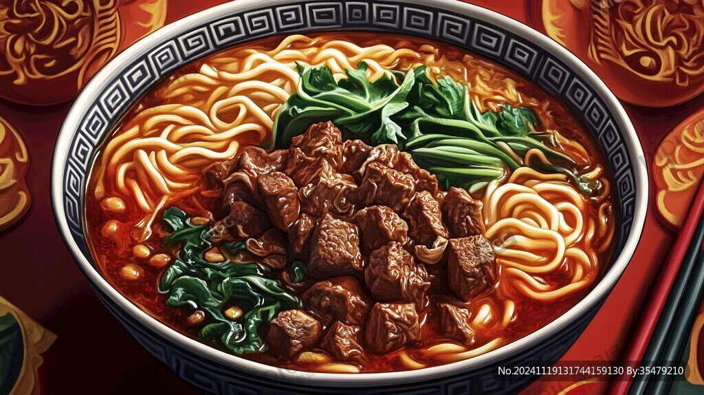 牛肉面插畫包裝