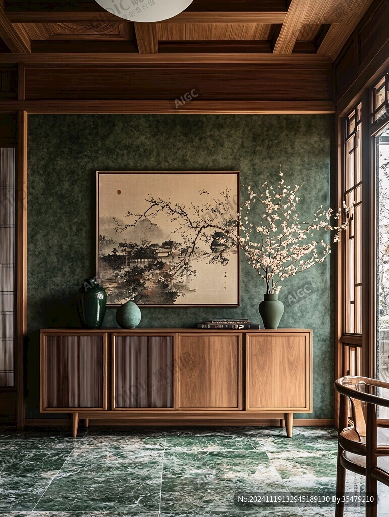墨綠中式