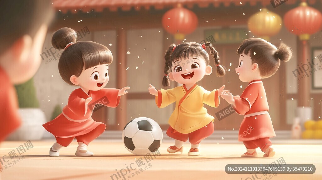 新年插畫春節賀歲拜年