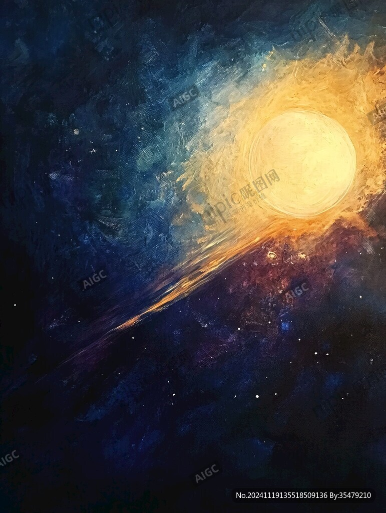 手繪宇宙星際夢(mèng)幻插畫