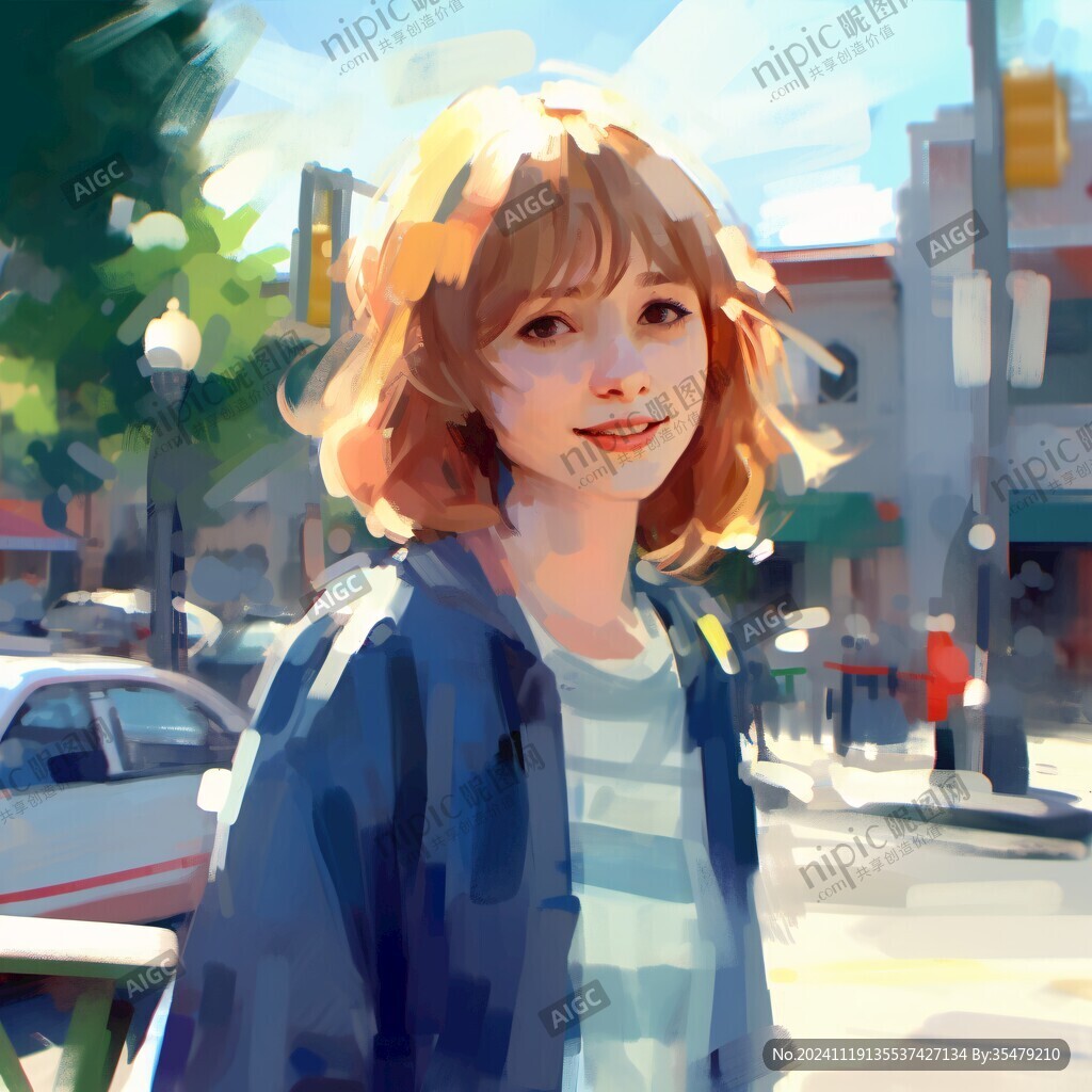 板繪少女插畫