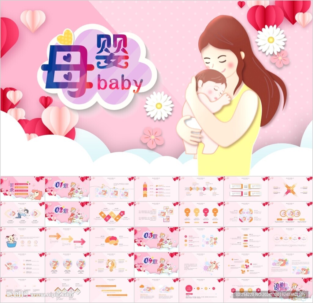 孕婦產(chǎn)婦嬰兒新生兒母嬰PPT