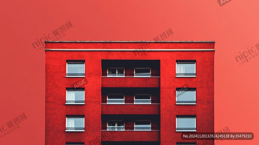 紅色外墻建筑