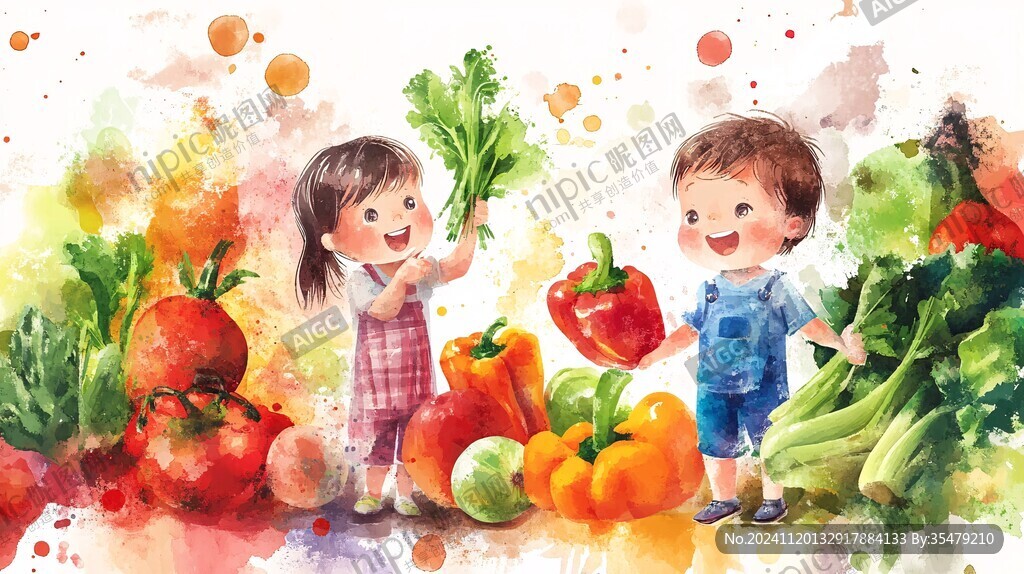 水果兒童插畫