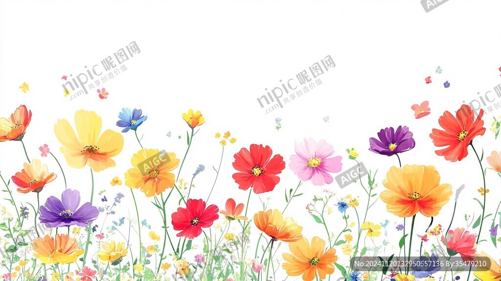 格桑花插畫