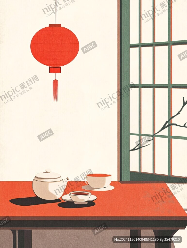茶樓插畫