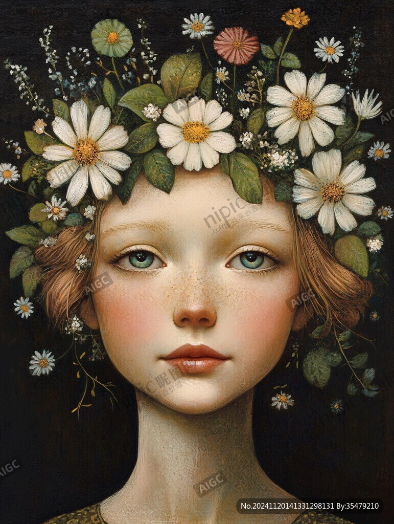 雛菊少女插畫