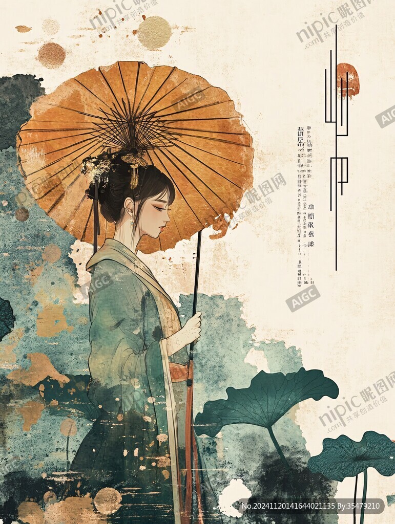 撐傘古風(fēng)美人
