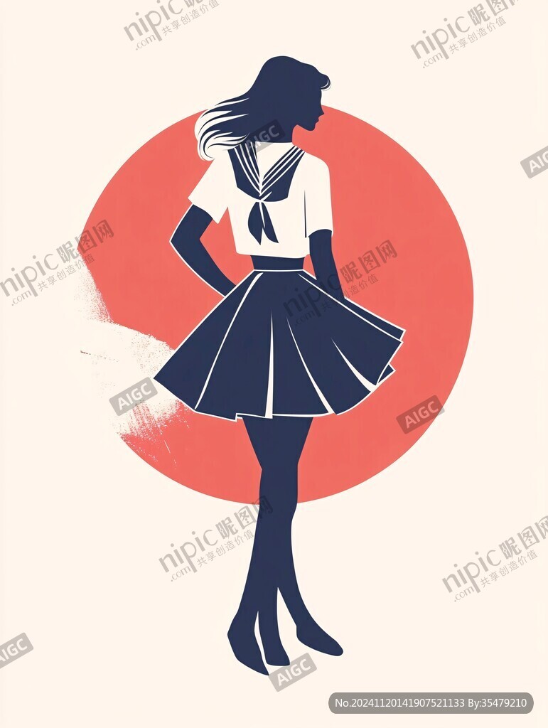 美女女生剪影