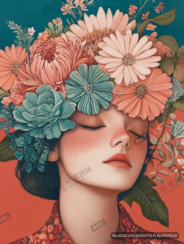 美艷剪切繪畫