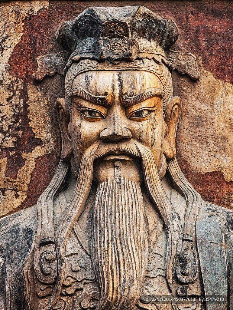 石刻天王頭像