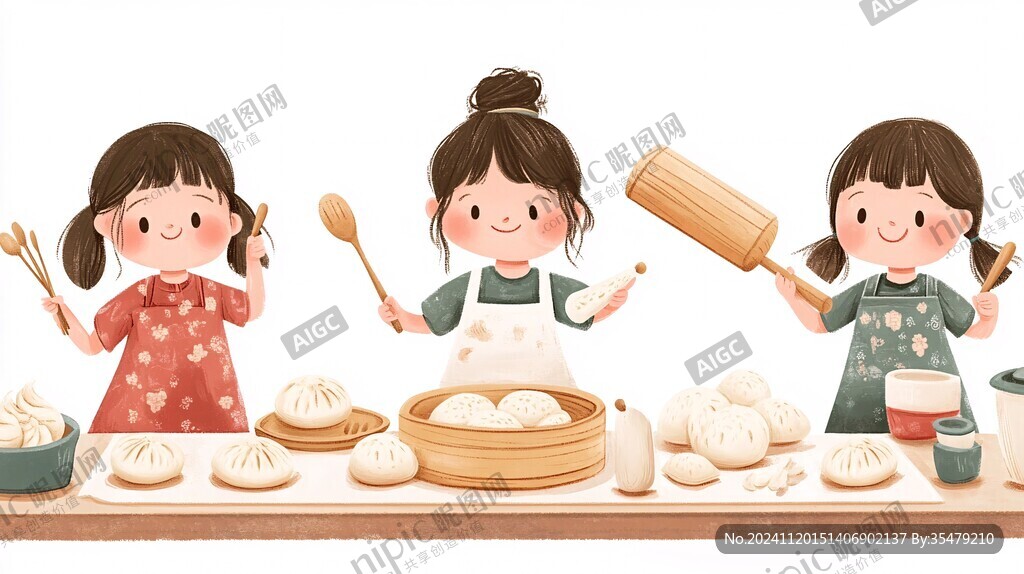 做面點(diǎn)插畫(huà)