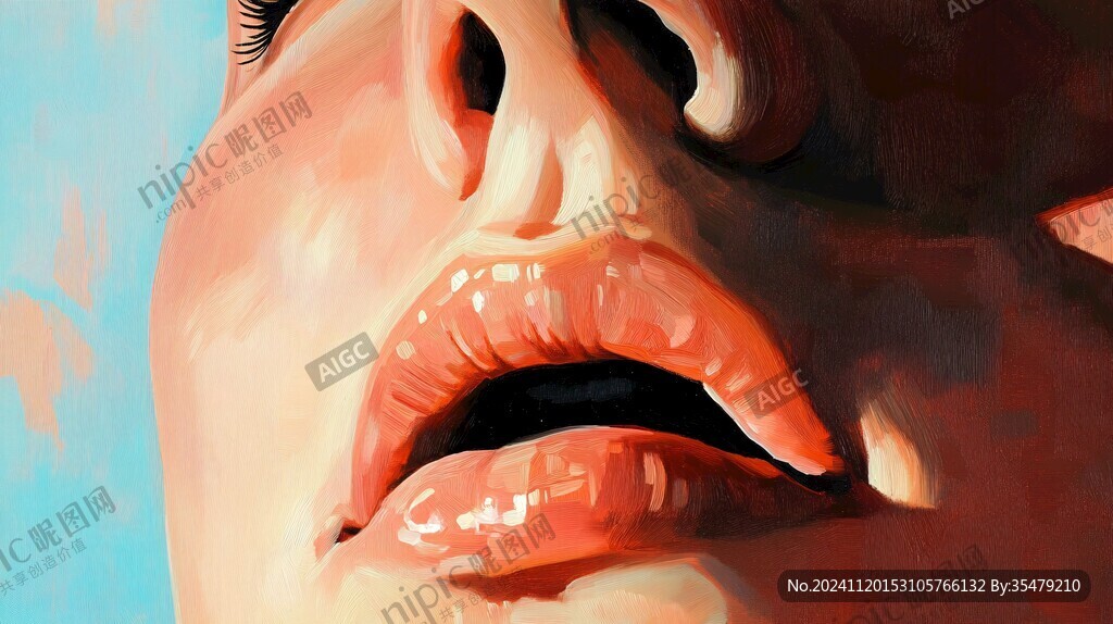 涂口紅插畫(huà)