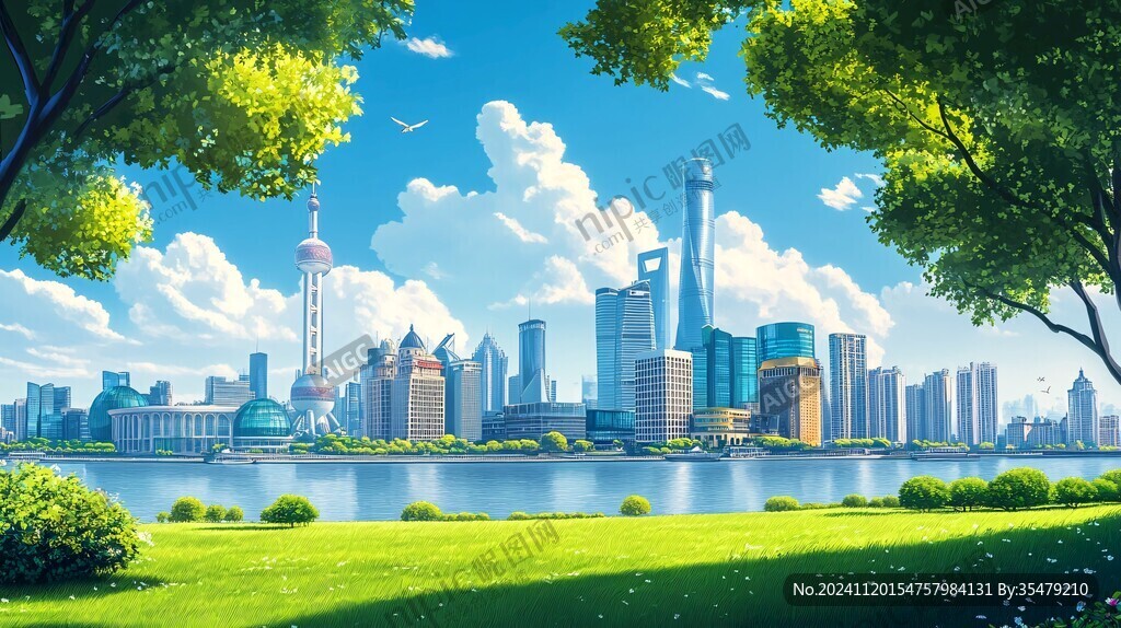 外灘插畫