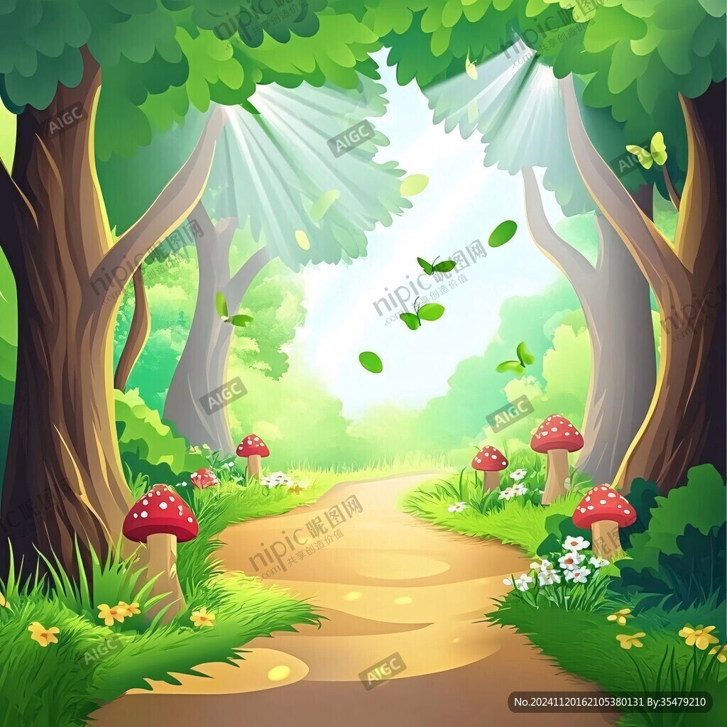 卡通森林背景