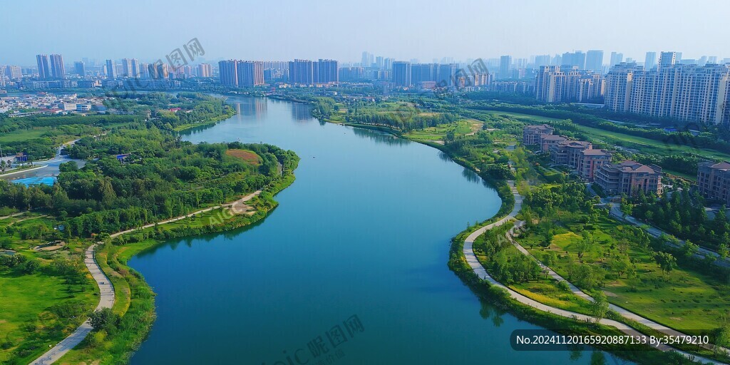 航拍錦城湖