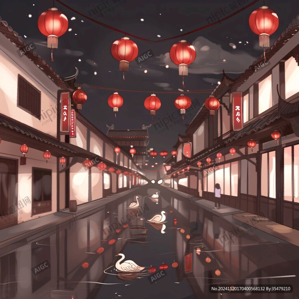 七寶古鎮插畫