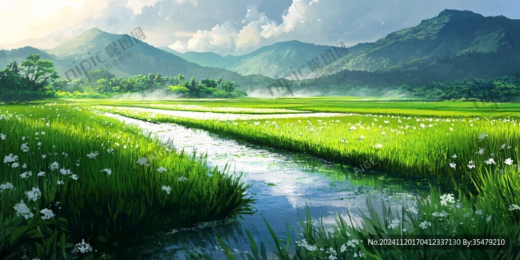 高清寬幅田園山水