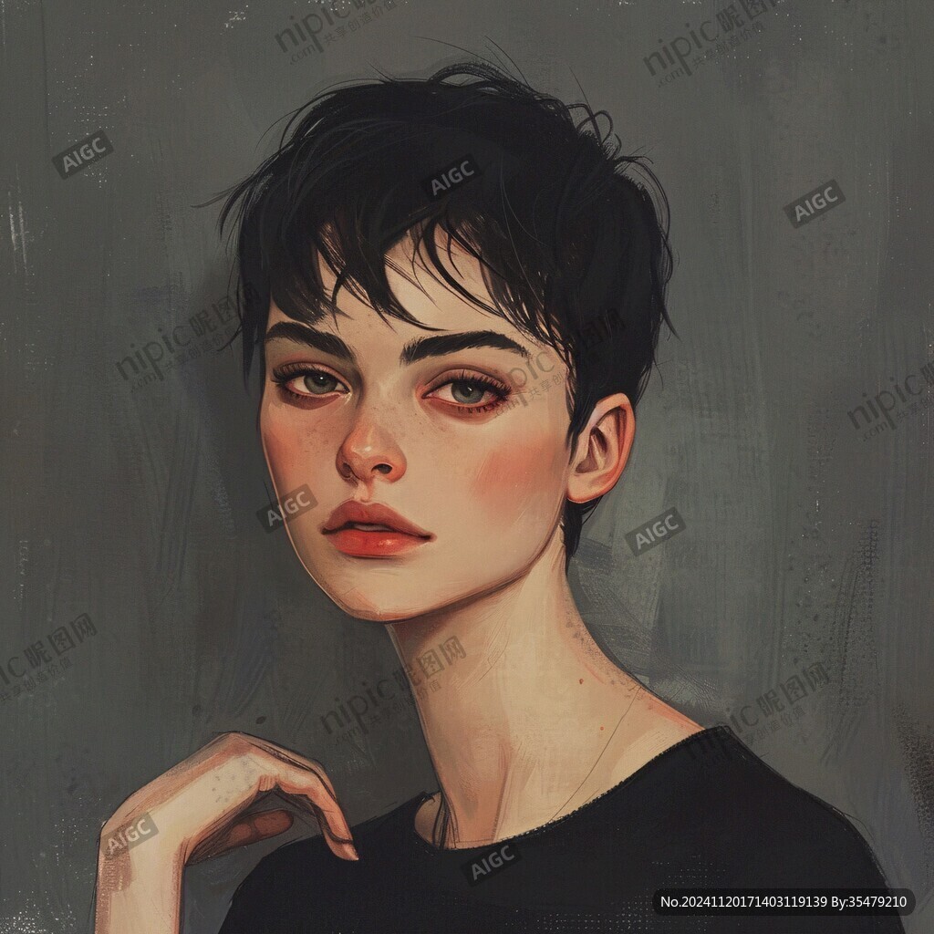 高級感女插畫