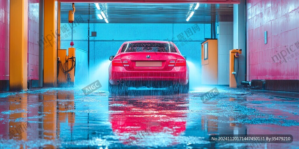 洗車背景圖