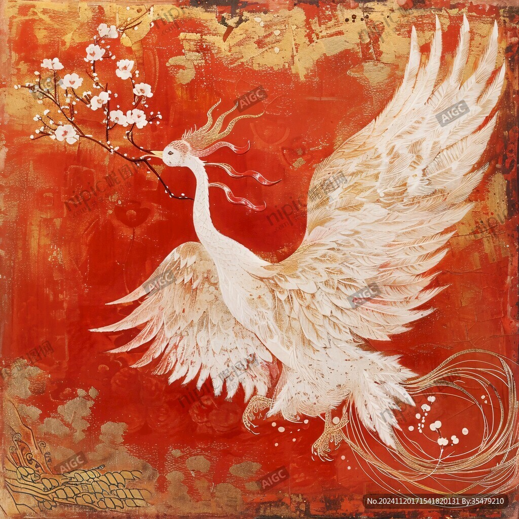 朱鹮插畫