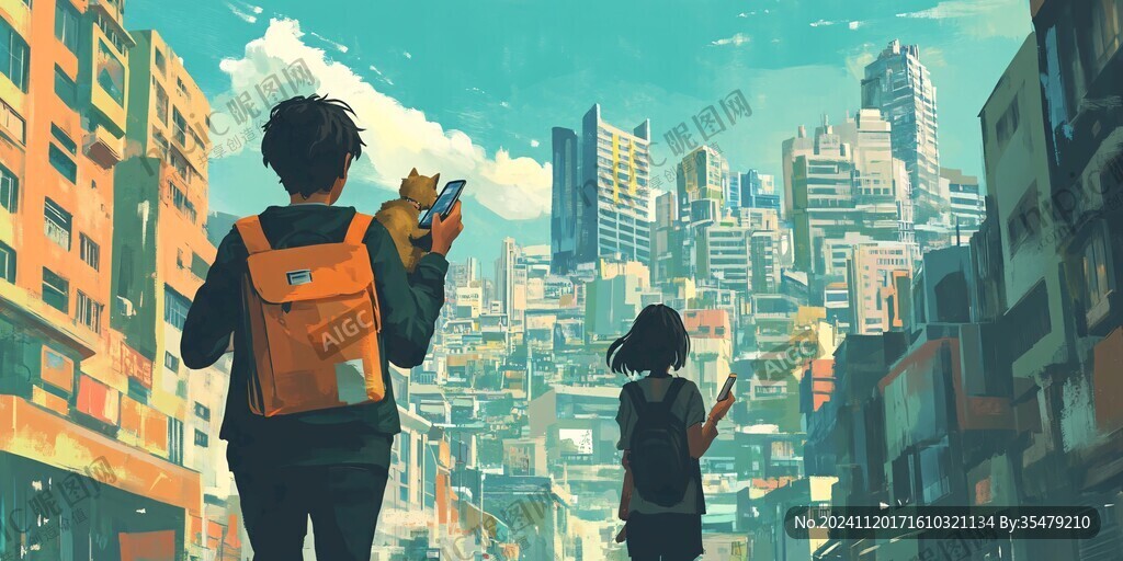 插畫背影