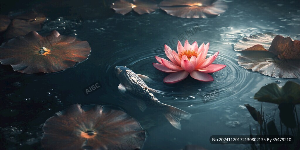 蓮花游魚