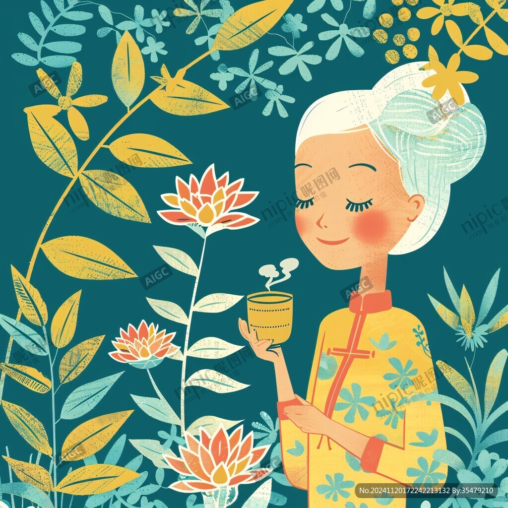 茶女插畫