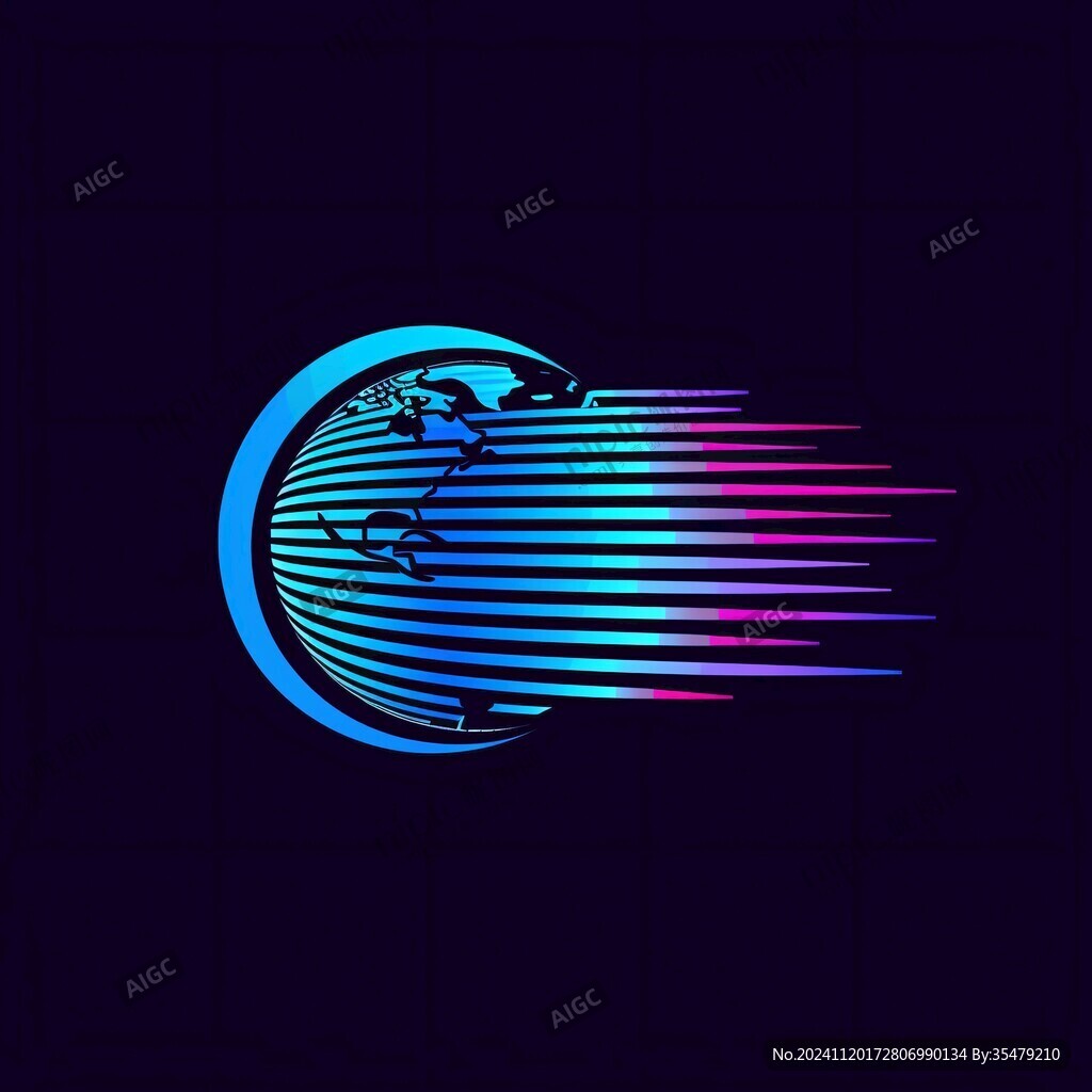 動感科技線條logo