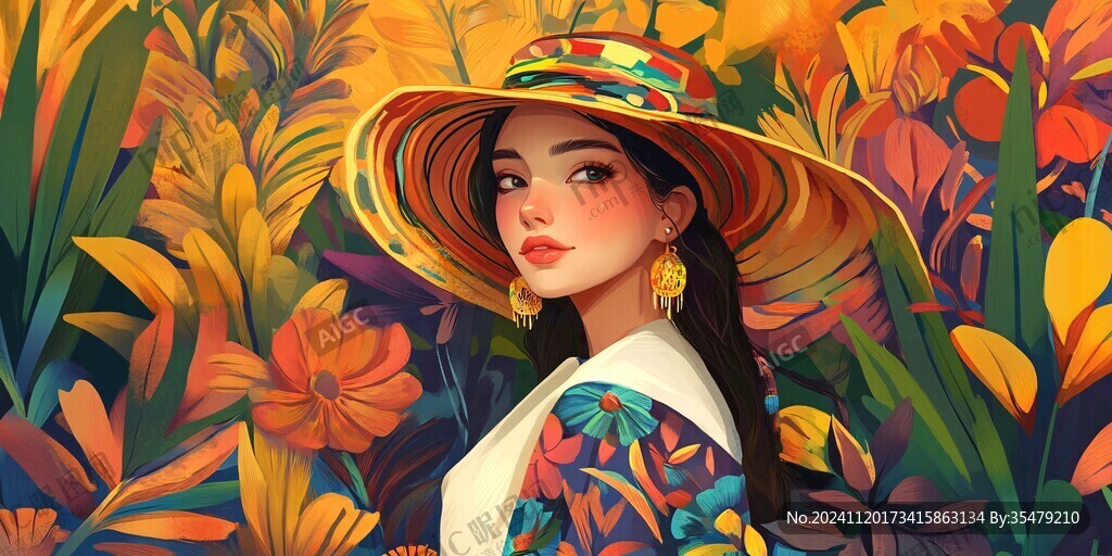 花季少女插畫