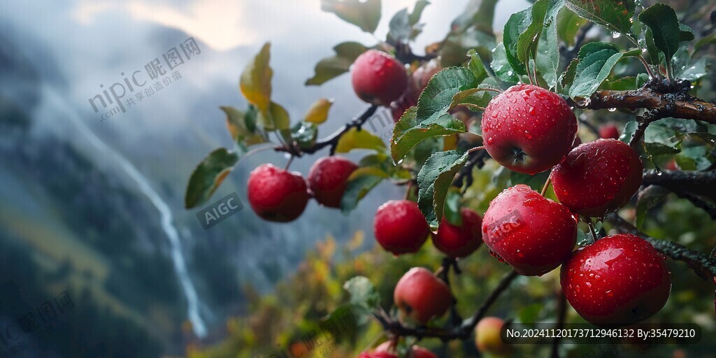 枝頭的紅蘋果