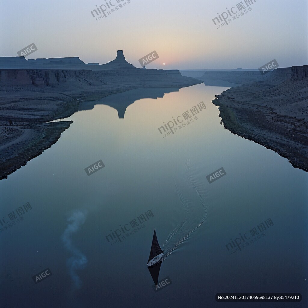 霞光水上雅丹