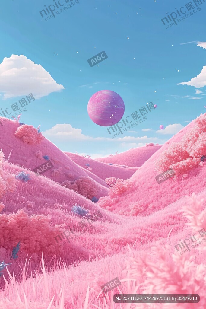 粉色治愈風景