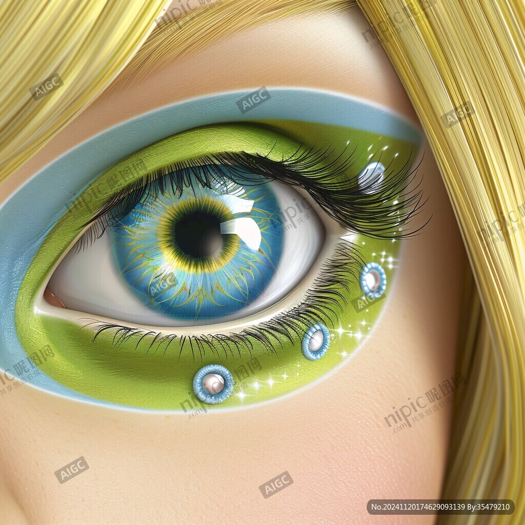 美女眼睛插畫