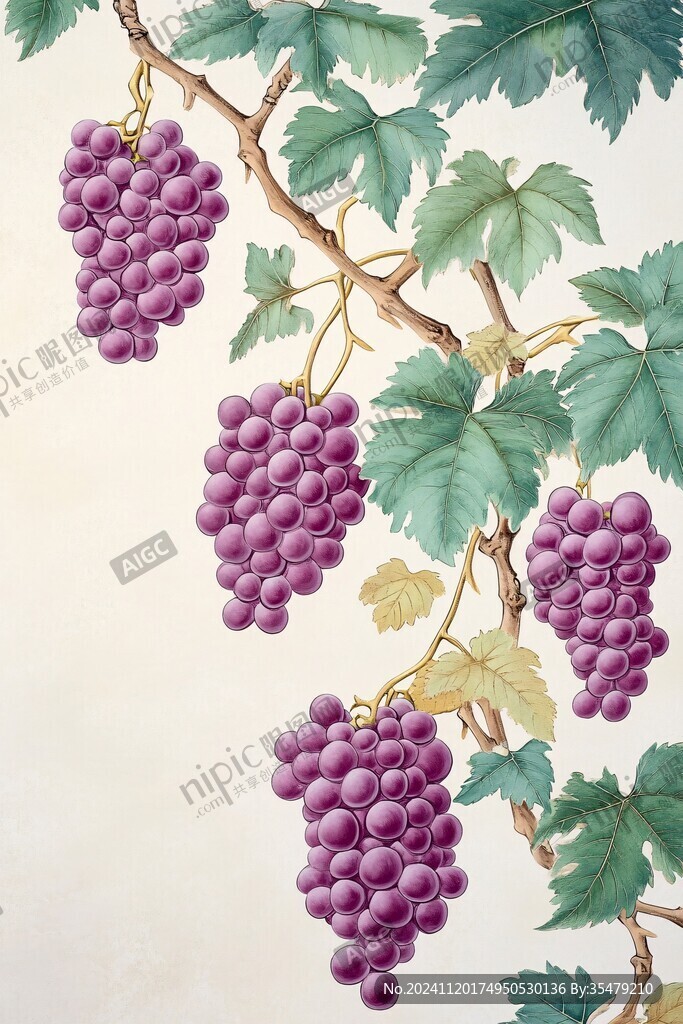原創葡萄插畫