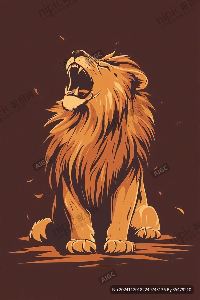 雄壯的動物插畫