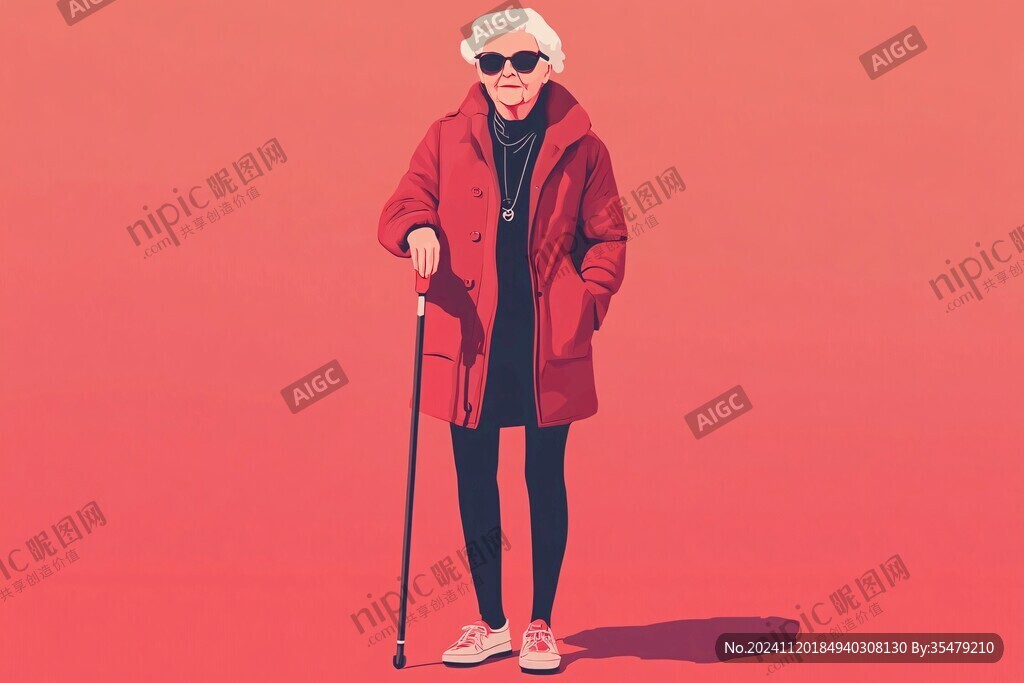 奶奶插畫