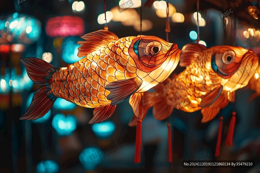 元宵節(jié)鯉魚花燈