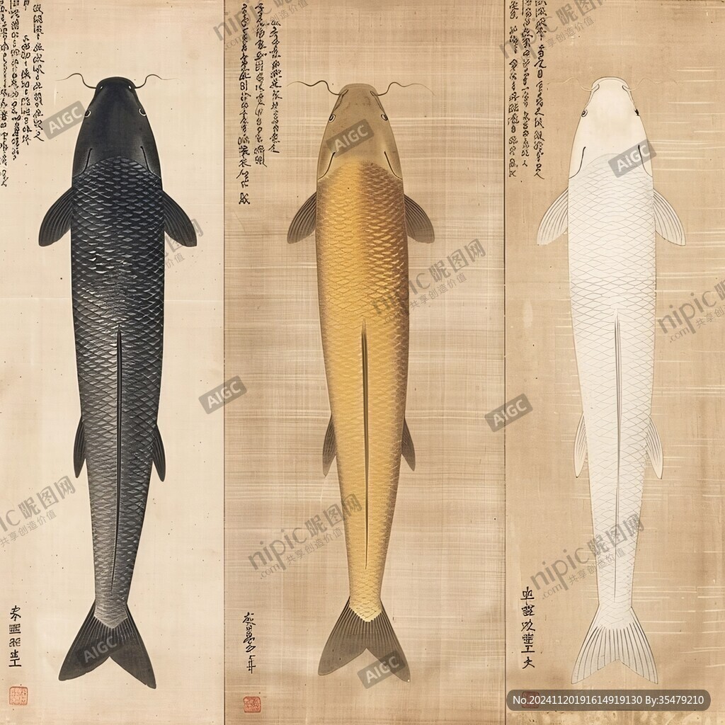 鯉魚條屏
