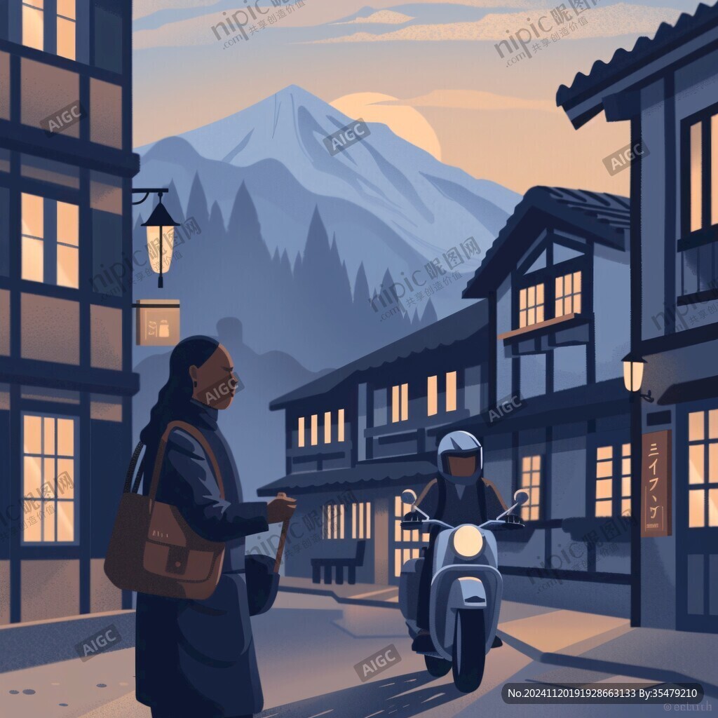 尼泊爾插畫科技旅游